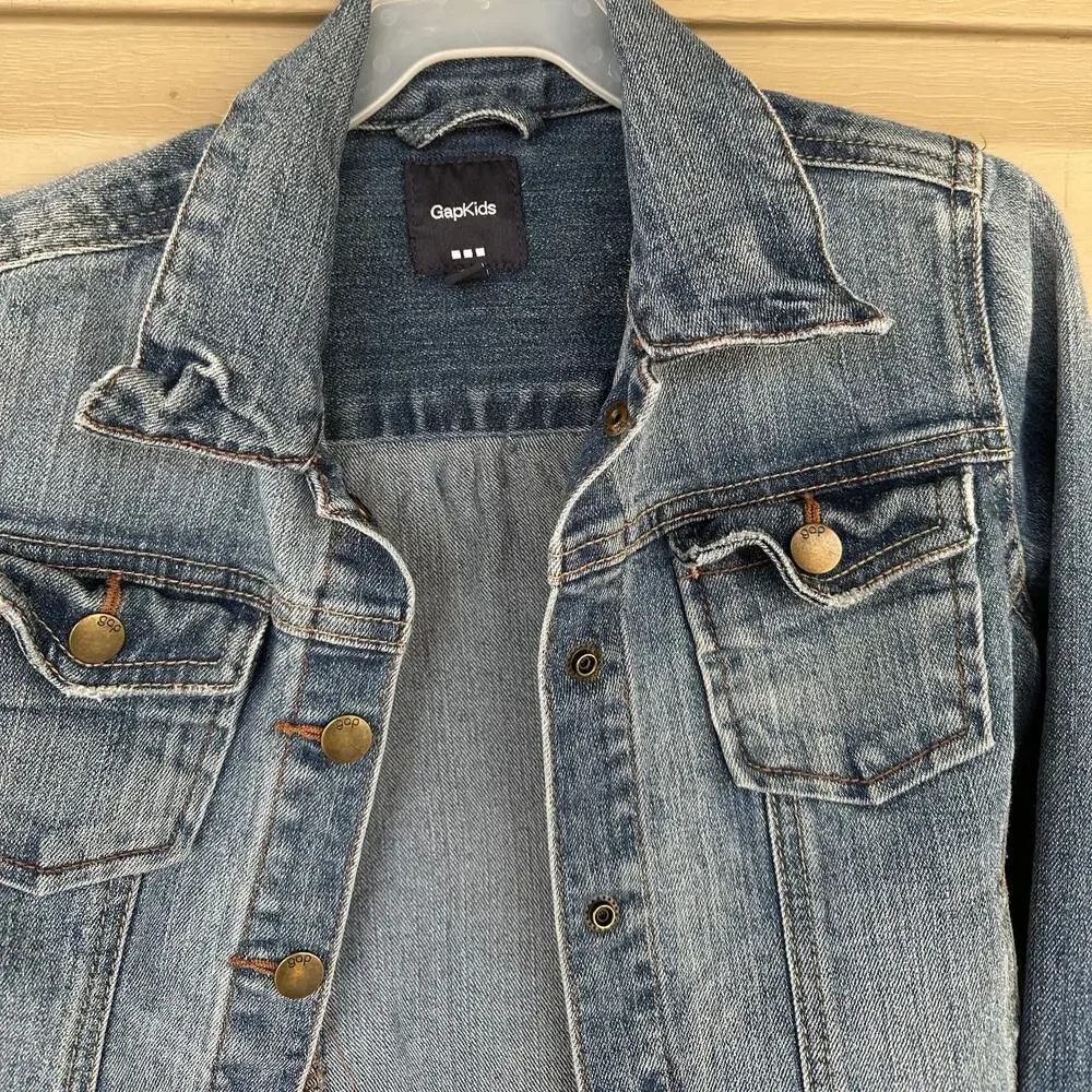Upcycled Washington Nationals MLB Gapkids Med Jean Jacket